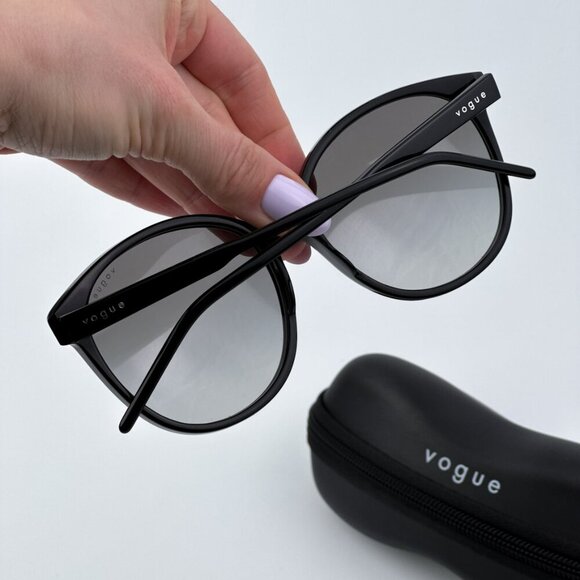 Vogue Women  BRAND NEW Sunglasses Black Grey Gradient Butterfly VO5509S W44/1156 main image 4
